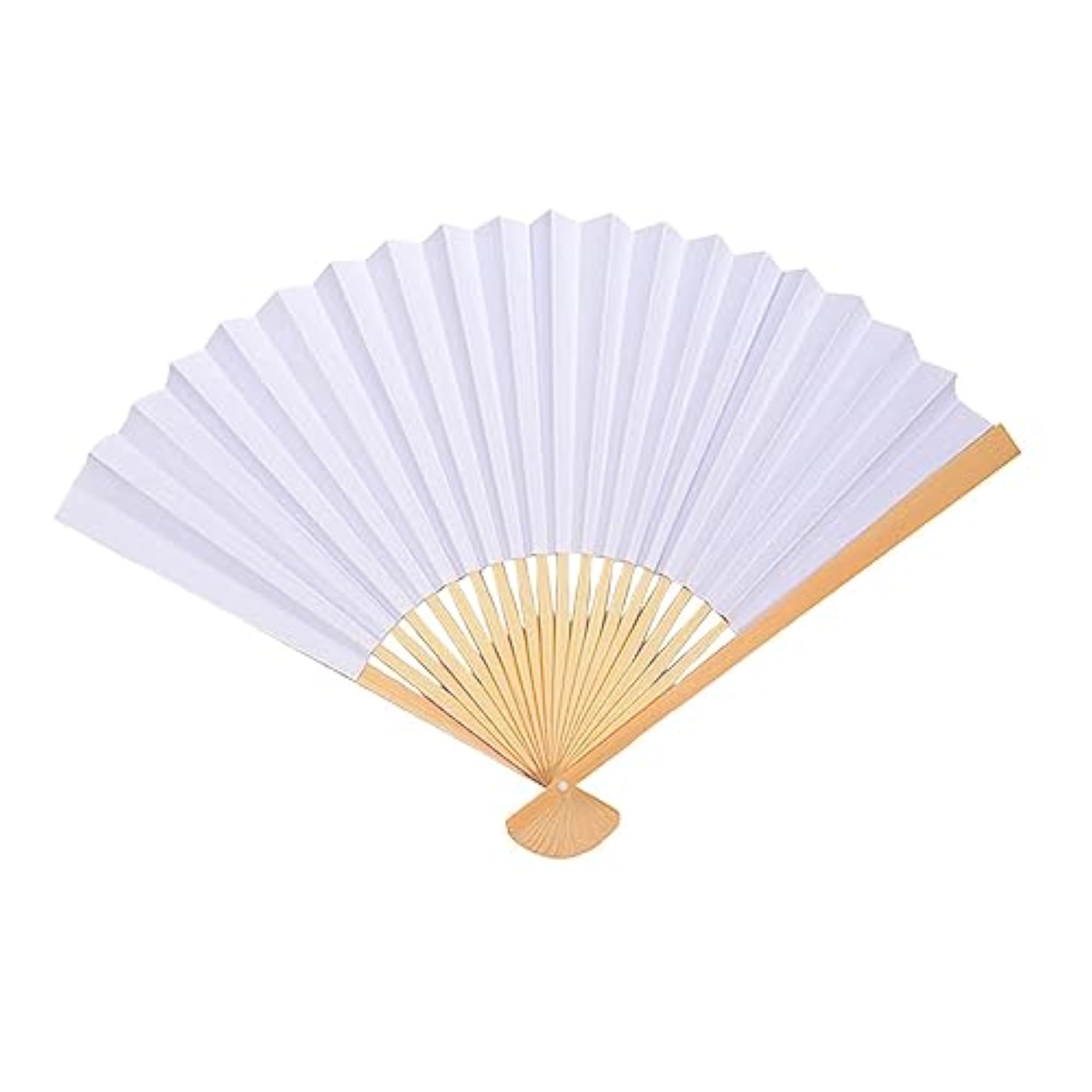 Bamboo Hand Held Fan, Blank Handmade