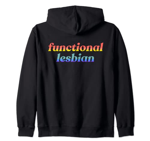 Functional Lesbian Funny LGBTQ Gay Pride Flag Meme - Memoria Sudadera con Capucha
