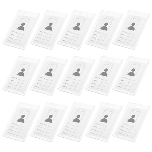 Porta credencial de identidad PRETYZOOM transparente para proteger pases de acceso al trabajo
