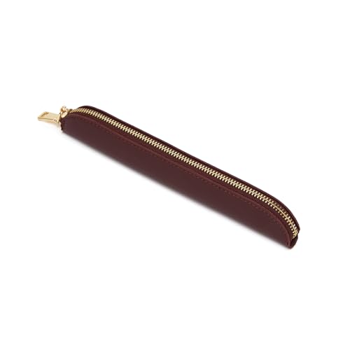 Image of Pencil Case Cartucheras De Maquillaje Pure Color Simple Mini Pencil Case (Burgundy)