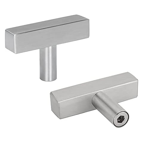 homdiy Cabinet Knobs Brushed Nickel 5 Pack - HDJ22SN Single Hole Knob with 2in Overall Length Knobs for Kitchen Cabinets Drawer Knobs Brushed Nickel Cover