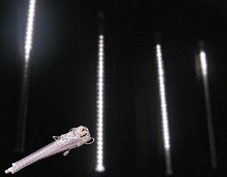 Queens of Christmas Pure White 1' Snowfall Blizzard Tubes Light