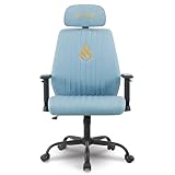 【Design en Cuir Simili Luxueux et Facile à Nettoyer】Ce fauteuil arbore un cuir simili de haute qualité, alliant l'apparence luxueuse du cuir véritable à une entretien d'une simplicité radicale. Un simple coup de chiffon humide suffit à le maintenir comme neuf, résistant aux marques et à l'usure du temps pour un maintien de son éclat durable.