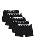 CR7 Herren Cotton Trunk Boxershorts, 5er Pack, Black, M