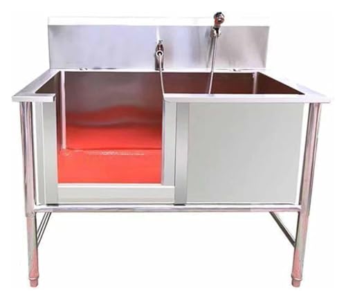 JINMLBO Estação de banho para cães de estimação, banheira para cães, banheira profissional de aço in