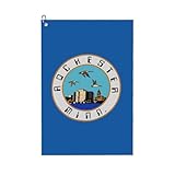 QIZYOQA Flag of Rochester, Minnesota Golf Towel 24' X 16' Microfiber Waffle Pattern Golf Accessories for Golf Bag with Carabiner Clip