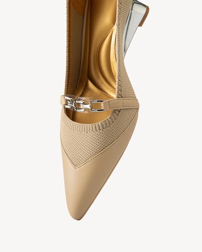 Cosy Women's Wedge Pump Mid Heel Pointed Toe Dressy Comfortable Heels Wedding Casual Shoes3