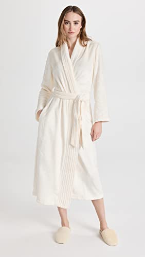 Eberjey Women's Chalet The Plush Robe, Ivory, White, S #TOP1