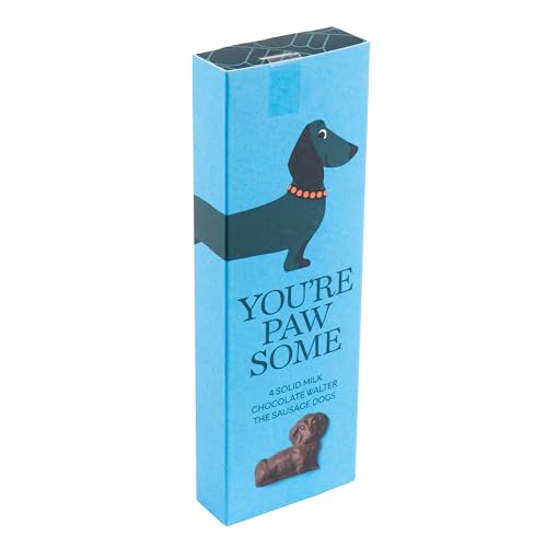 You're Pawsome Walter Sausage Dog Milk Chocolate Shapes in Gift Box, Ideal for Birthday, 50g