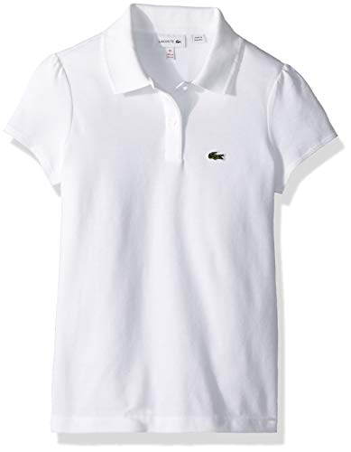 Lacoste Girls Classic Short Sleeve PiquÃ© Polo Polo Shirt, White, 12Y