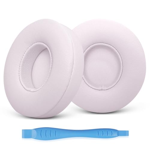 Image of GEVO Ear Pads Replacement for Beats Solo 4 Wireless On-Ear Headphones, Earpads Ear Cushions for Solo 4 with Soft Protein Leather, Stronger 3M Adhesive (Cloud Pink)