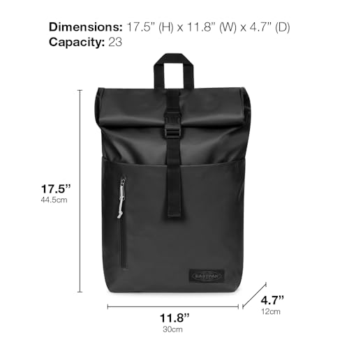 Image of EASTPAK Up Roll - 23L Roll-Top Backpack with 16 inch Laptop Sleeve, Security Pocket, Bottle Holder & Water-Resistant Finish, Tarp Khaki
