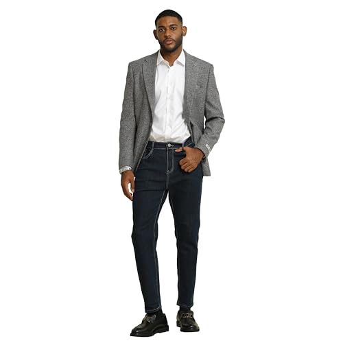 STACY ADAMS Men's Classic Modern Blazer Jacket – Slim Fit Tweed Tailored Jacket Only2