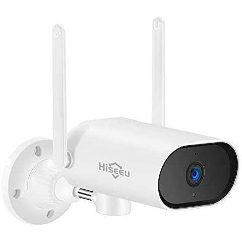 Hiseeu 3MP Pan 180° Horizontally Wireless Security Camera Outdoor,Home Wifi Security Camera,2-Way Audio,Night Vision,Auto-Cruise,Remote Access,IP66 Waterproof,Compatible Wireless Camera System Cover
