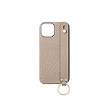 【ボナベンチュラ】 (for iPhone 17)ハンドル付き バックカバーケース シュリンクレザー (金具：ゴールド) [グレージュ] スマホケース ヨーロッパ最高級レザー 本革 プレゼント BWHTG17-GG