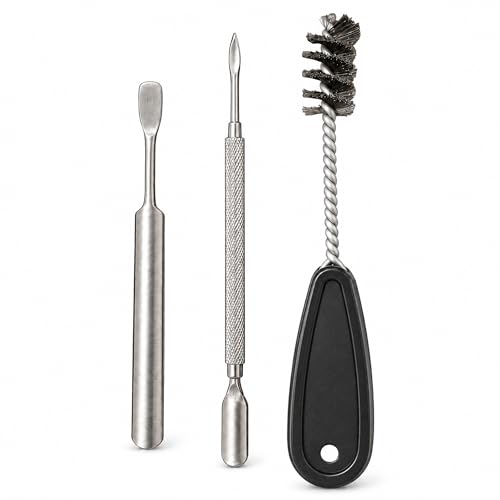 KeMioYuXin Bowling Thumb Insert Glue Remover Tool - 3 Pcs, Bowling Ball Repair Tool Kit with Scraper Awl & Wire Brush, Thumb Slug Removal & Cleaning Tool, Bowling Accessories