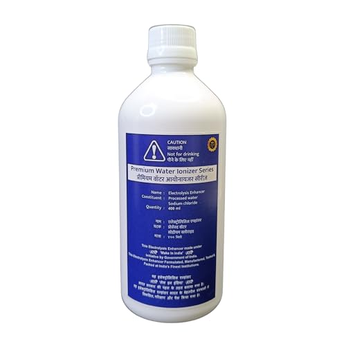 Electrolysis Enhancer 400 ml - Exclusively for Water Ionizer Devices to produce Strong 2.5pH Acidic Water & Strong 11.5pH Alkaline Water (All 5 Types of Devices - SD501, JR4, Platinum, K8, Super 501)
