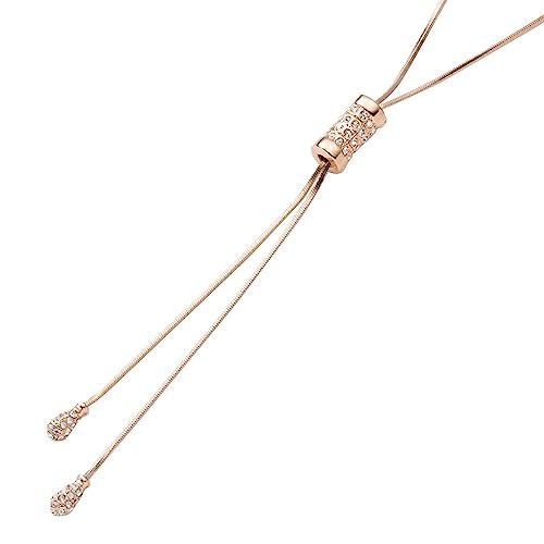 ロングネックレス 18kコーティング ビジュー ジルコニア