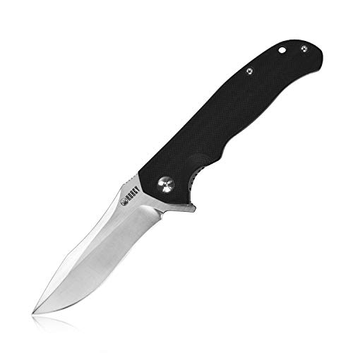 Kubey Nuovo Ku162 Folding Pocket Knife, G10 Handle And 3.5" Drop Point Blade With Deep Carry Clip For Edc And Survival And Outdoor (Black_1) #TOP18