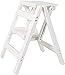 Tragbarer Tritthocker Leiter Mit Zwei Stufen, Holzhocker Für Treppen, Esszimmerstühle Für Kinder Und Erwachsene, Heimgartengerät, Robust, Bis Zu 200 Kg In Weiß