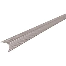 M-D Building Products 43878 M-D Fluted Stair Edging, 36 In L W X 1-1/8 In H, Aluminum, Pewter, Pack of 1, 3 Foot