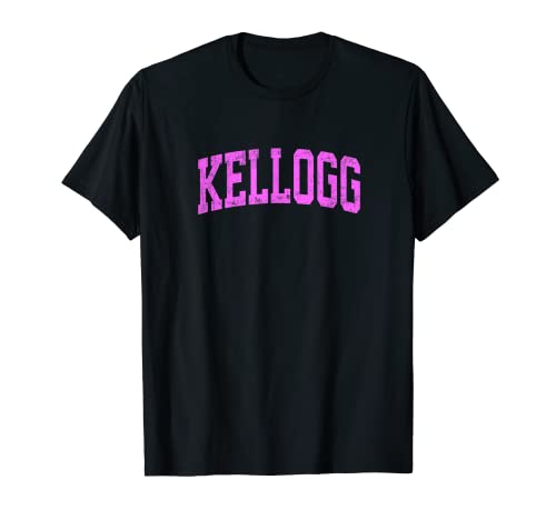 Kellogg Idaho ID Diseño deportivo deportivo vintage rosa Camiseta