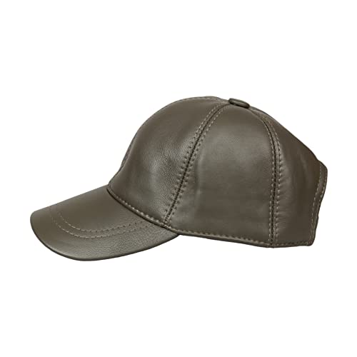 Image of Genuine Leather Unisex Baseball Cap