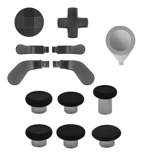 Image of Dogxiong 13 in 1 Elite Controller Paddles for Xbox Elite Series 2 Core Controllers Component Set with 6 Metal Thumbsticks & Tool, 2 D-Pads, 4 Paddles for Xbox Elite Series 2 (Black)