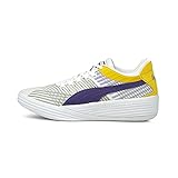 PUMA Unisex Clyde All-PRO 2 Coast Basketballschuh, White Prism Violet, 41 EU
