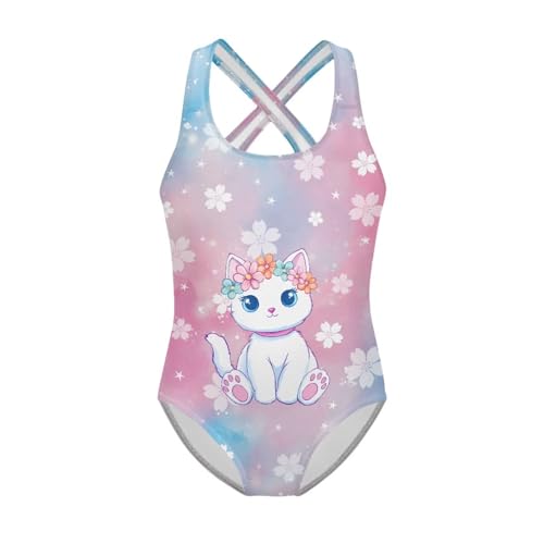 One Piece Swimsuit Girls,Toddler Girls Ruffle 1pcs Swimwear,Quick Dry Ruffle Bathing Suits,Rash Guard Swimsuits