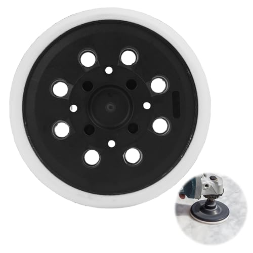 leruiyezs Platorello per Bosch PEX 300 AE Con Dischi Abrasivi 125 Hook and Loop 8 Fori Ventilazione Compatibile Per Levigatrice Orbitale Bosch PEX 300 AE Piatto Lucidatura Falegnameria Garage