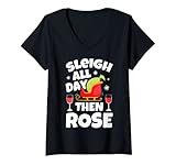 Photo Gallery donna sleigh all day then rose funny christmas - drinking da donna maglietta con collo a v Photo Gallery donna sleigh all day then rose funny christmas - drinking da donna maglietta con collo a v