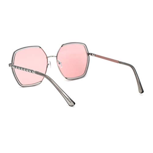 SA106 Womens Luxury Double Rim Octagonal Designer Fashion Sunglasses4