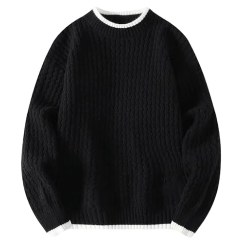 Men Fall Winter Mock Neck Sweaters Knitted Pullovers Casual Youthful Sweater Pullover