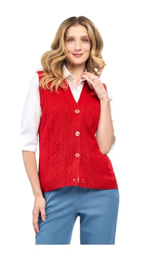 Turtle Bay New York Womens Button Front Cable Knit Cardigan Sweater Vest4