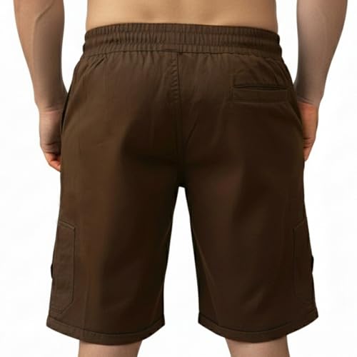 Image of NINQ Men's Half Cargo Shorts Featuring a Slim Yet Relaxed fit, Designed for Comfort. Stylish Casual Shorts with Functional Pockets, Perfect for Casual wear.