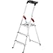 Price comparison product image Hailo 8160-307 L60 safety ladder, 3 steps, multifunction tray, hinge protection, made in Germany