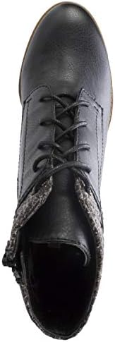 WHITE MOUNTAIN Shoes DESMEN Women's Bootie, BLACK/TUMBLED PU, 9H M | Image 1