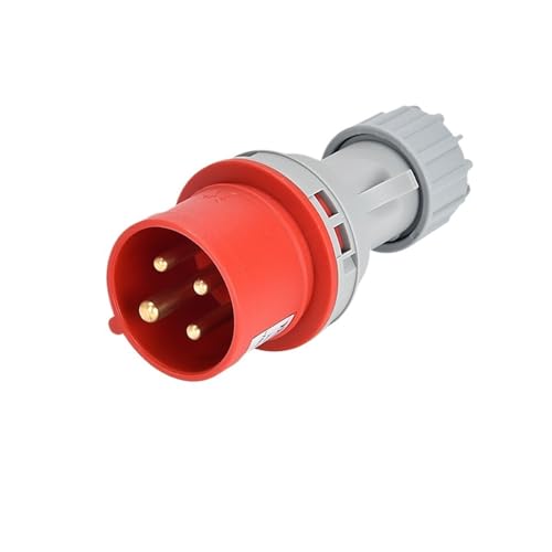 Connecteur industriel triphasé 4P16A étanche IP44 mâle fiche 4 plots GP 252