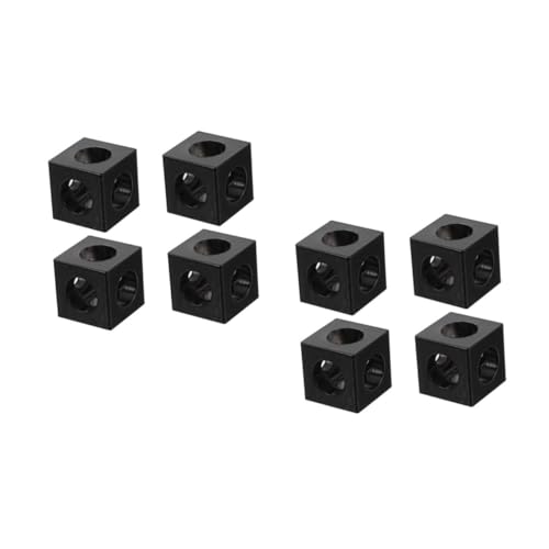 MUCKLILY 8pcs Corner Bracket Cube Block Aluminum Extrusion Cube for Printer Accessories and Assembly Projects