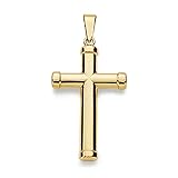 Cruz Oro Amarillo 18 ktes Niño Comunión Tubo Liso 3 mm Tamaño 16 x 25 mm