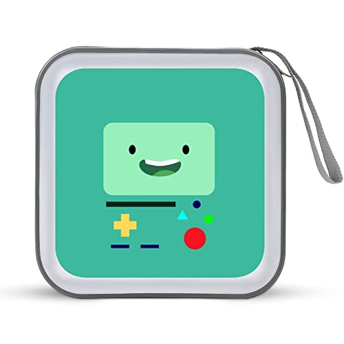 アドベンチャー タイム CDケース プラケース スリム BD DVDケース 大容量 40枚収納 ディスク収納ケース 小型 持ち運び便利 可愛い 男女兼用 旅行 自宅用 セミハード ファスナー付