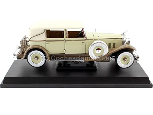 Modelo 1930 Packard Brewster 1:18 Diecast Tan y Café miniatura 5
