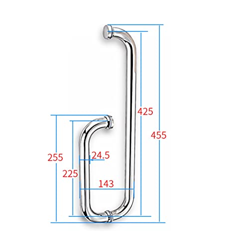 Manijas de puerta de ducha para puerta de vidrio sin holguras 3