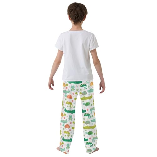 Gator Chamleon Boys Long Pants Soft Trousers Elastic Waist Kids Lounge Bottoms with Pockets S-XL3
