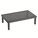 ERGONOMIC HEIGHT ADJUSTMENT: This monitor stand features 3 height settings at 3.94”, 4.72”, and 5.51” tall. Choose the most comfortable and ergonomic viewing height by pressing the buttons on the legs to adjust the stand. DESKTOP ORGANIZER: This comp...