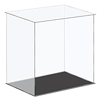 sourcing map Acrylic Display Case Plastic Box Cube Storage Box Clear Small Assemble Dustproof Showcase 36x26x35.5cm for Collectibles Items