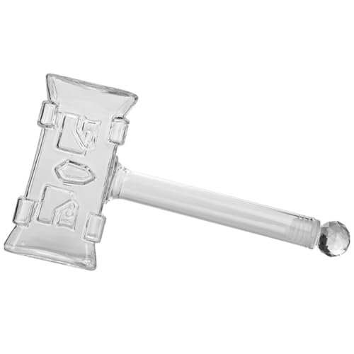 UKCOCO Distributeur De Vin En Verre 750 Ml Carafe à Whisky Transparente Forme De Marteau Design Créatif Aération Optimale Pour Amateurs De Vin Présent Original