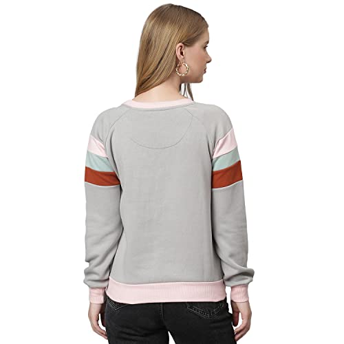Image of Campus Sutra Cotton Women High Neck Sweatshirt
