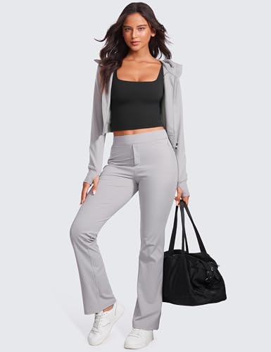 CRZ YOGA Womens Butterluxe Double Lined Square Neck Tight Tank Tops Sleeveless Workout Cropped Casual Yoga Fitted Shirts4